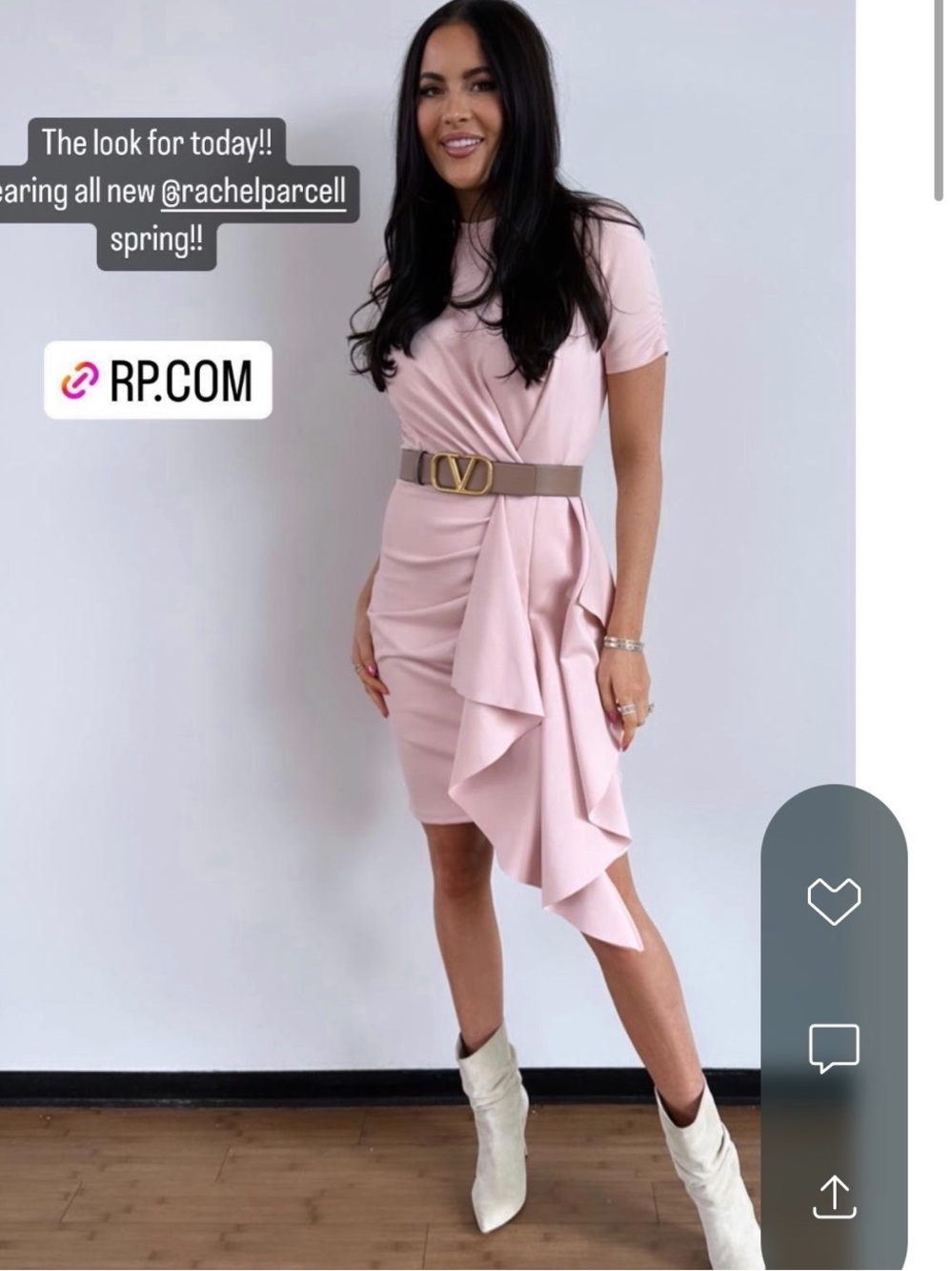 Rachel Parcell Draped Rose Dress Small